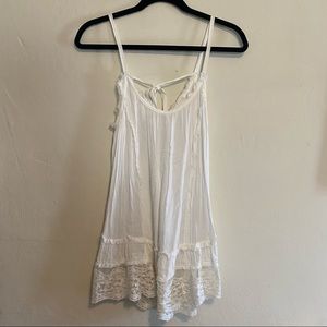 White lace tunic tank top